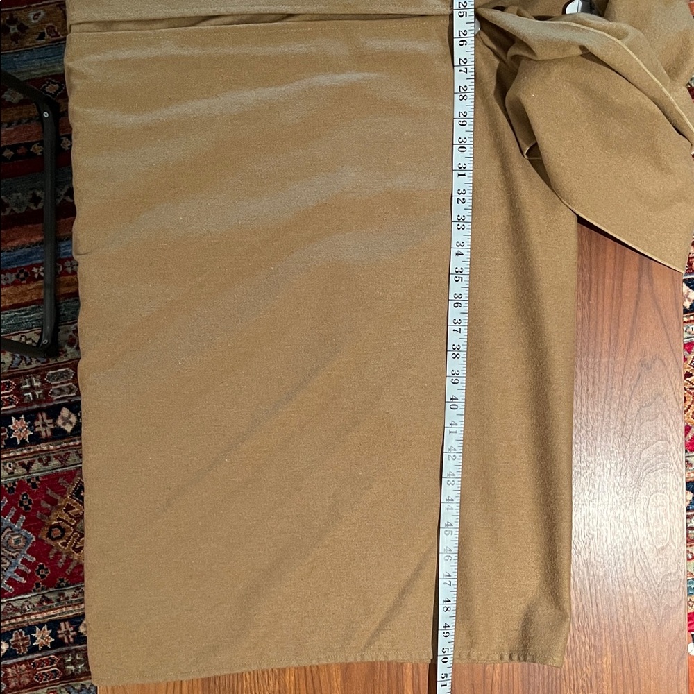 Vintage wool cape cocoon tan/light brown oversized scarf shawl poncho wrap cloak - Picture 8 of 14